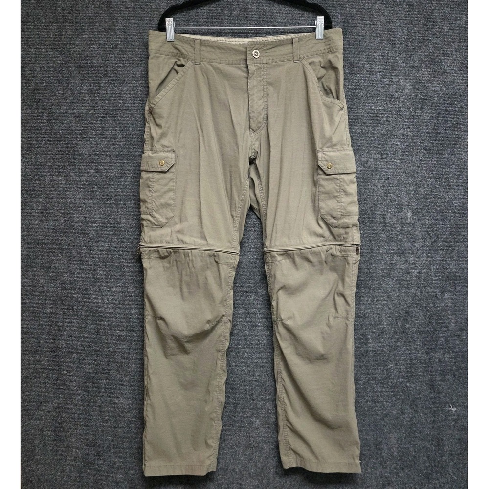 KUHL Renegade Stealth Convertible Pants Mens 36x32 Hiking Cargo Zip Off Shorts